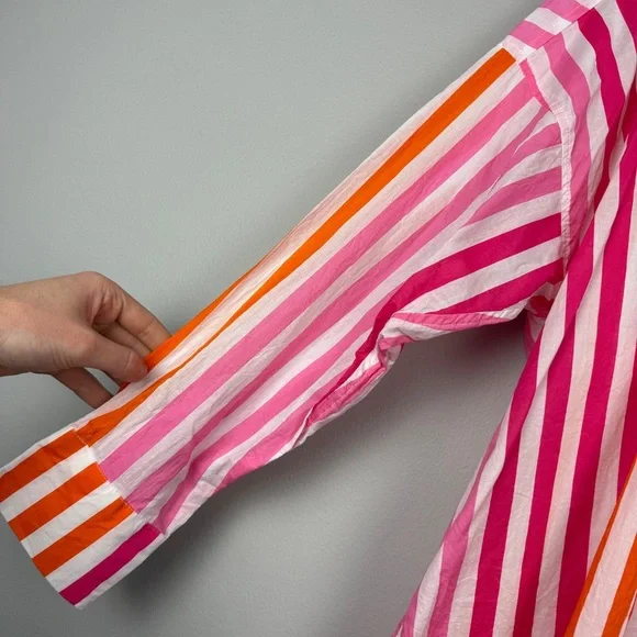 Anthropologie BeachRiot Striped Button Shirt Dress Swim Cover - Picture 5 of 6